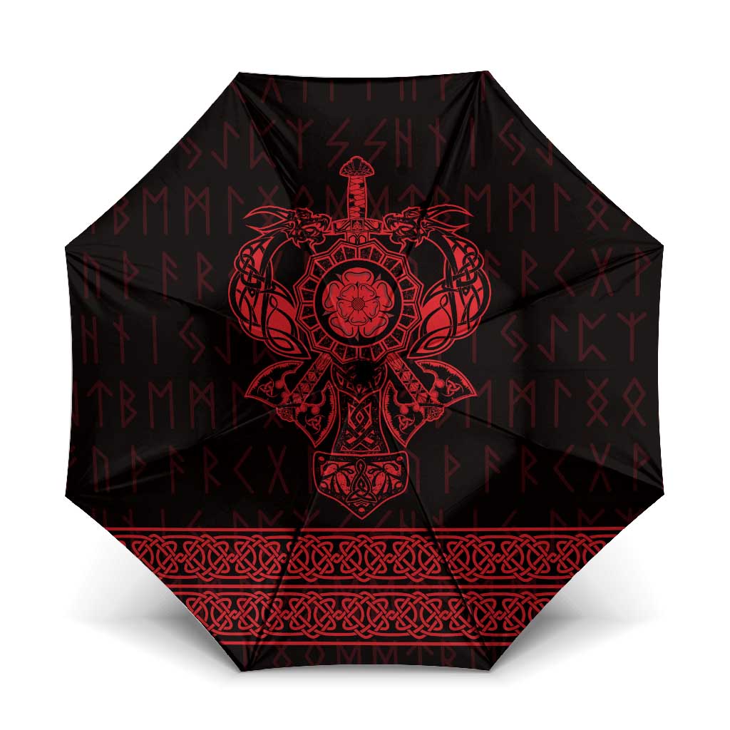 Vikings from Yorkshire Umbrella Red Spirit of Jorvik - Wonder Print Shop