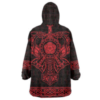 Vikings from Yorkshire Wearable Blanket Hoodie Red Spirit of Jorvik - Wonder Print Shop