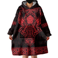 Vikings from Yorkshire Wearable Blanket Hoodie Red Spirit of Jorvik - Wonder Print Shop