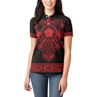 Vikings from Yorkshire Women Polo Shirt Red Spirit of Jorvik - Wonder Print Shop