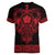 Vikings from Yorkshire Women V-Neck T-Shirt Red Spirit of Jorvik - Wonder Print Shop