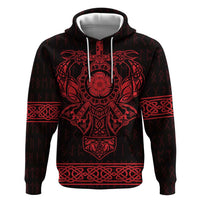 Vikings from Yorkshire Zip Hoodie Red Spirit of Jorvik - Wonder Print Shop