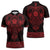 Vikings from Yorkshire Zipper Polo Shirt Red Spirit of Jorvik - Wonder Print Shop