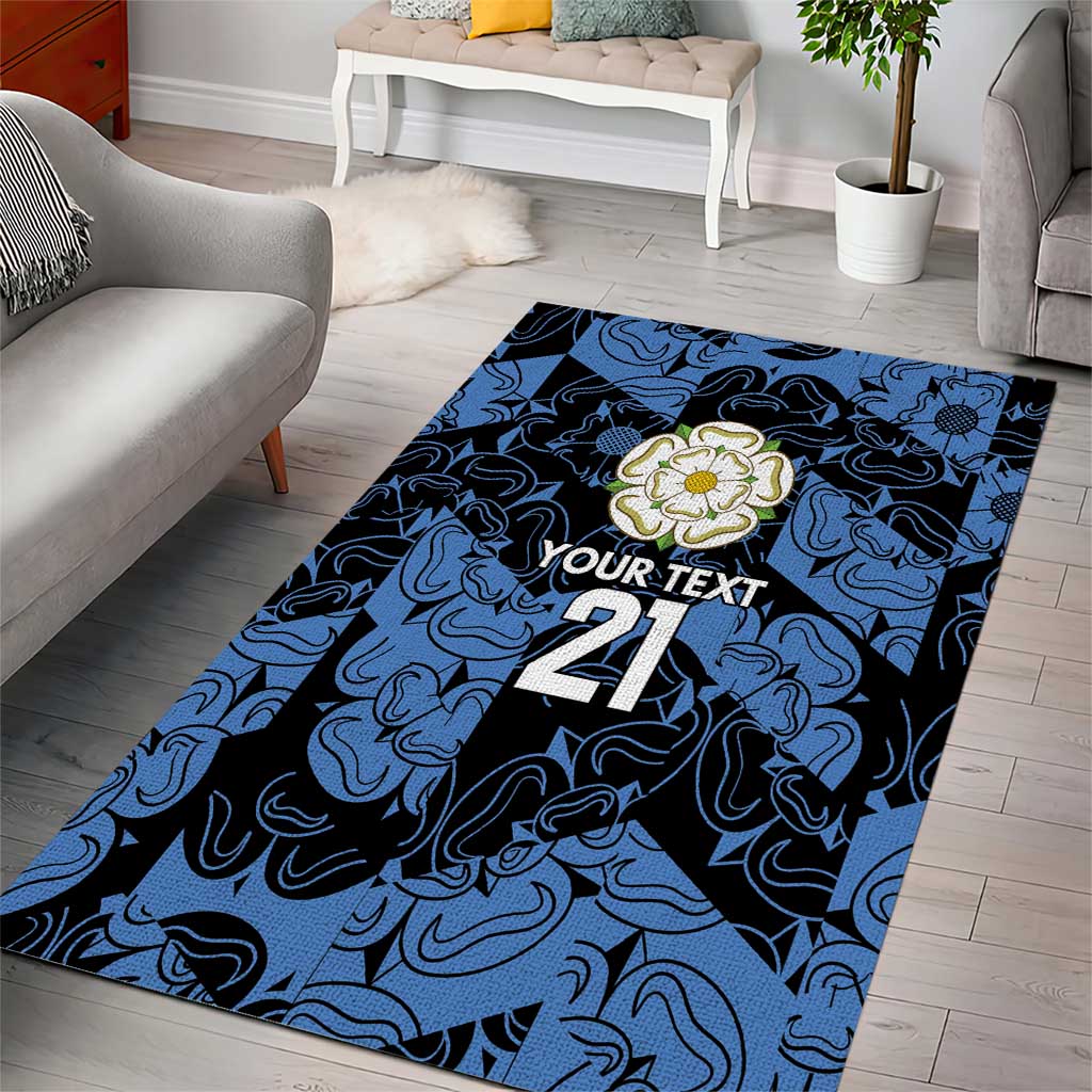 Custom Yorkshire Vikings Heritage Pride Area Rug White Rose of Yorkshire - Wonder Print Shop