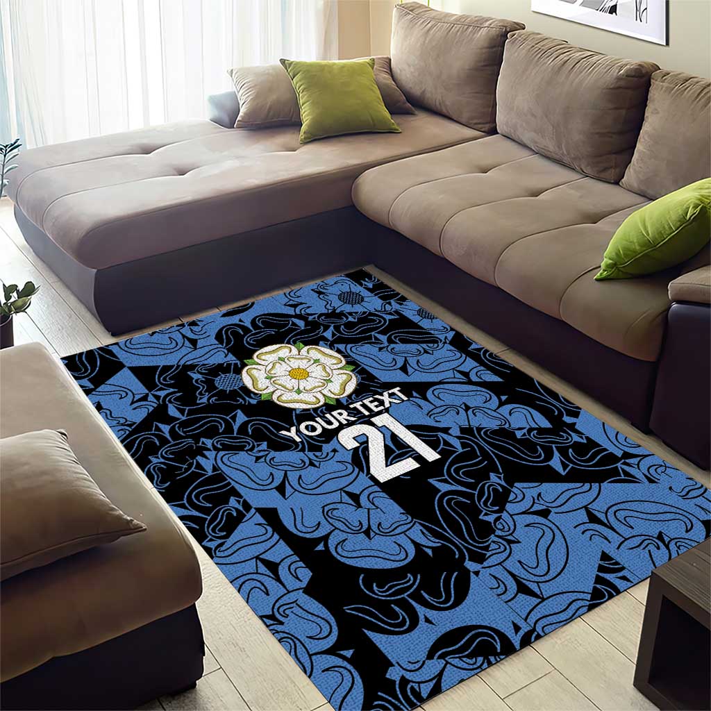 Custom Yorkshire Vikings Heritage Pride Area Rug White Rose of Yorkshire - Wonder Print Shop