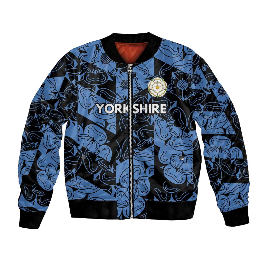 Custom Yorkshire Vikings Heritage Pride Bomber Jacket White Rose of Yorkshire - Wonder Print Shop
