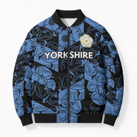 Custom Yorkshire Vikings Heritage Pride Bomber Puffer Jacket White Rose of Yorkshire - Wonder Print Shop