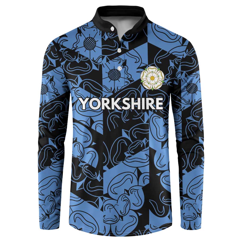 Custom Yorkshire Vikings Heritage Pride Button Sweatshirt White Rose of Yorkshire - Wonder Print Shop