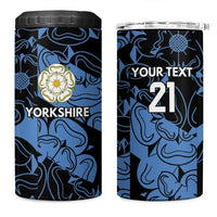 Custom Yorkshire Vikings Heritage Pride 4 in 1 Can Cooler Tumbler White Rose of Yorkshire - Wonder Print Shop