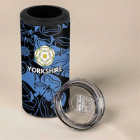 Custom Yorkshire Vikings Heritage Pride 4 in 1 Can Cooler Tumbler White Rose of Yorkshire - Wonder Print Shop