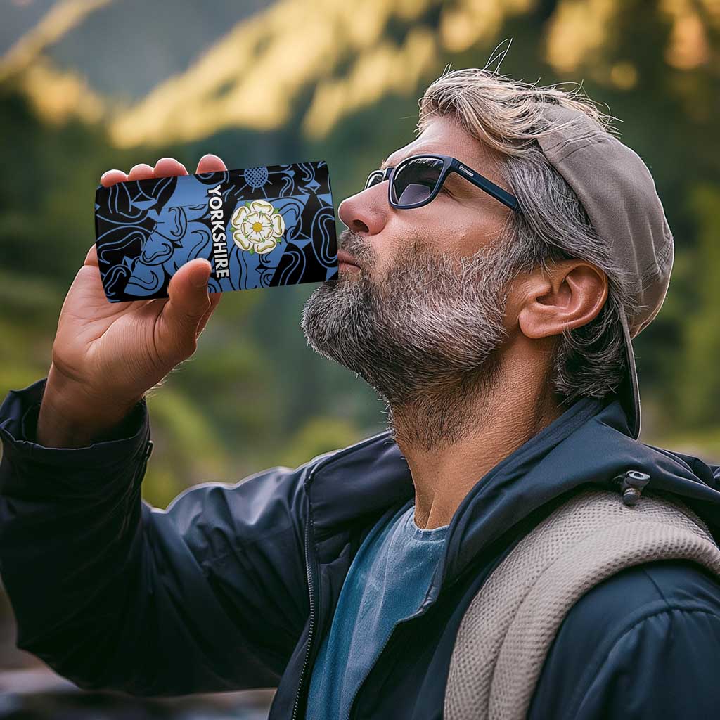 Custom Yorkshire Vikings Heritage Pride 4 in 1 Can Cooler Tumbler White Rose of Yorkshire - Wonder Print Shop