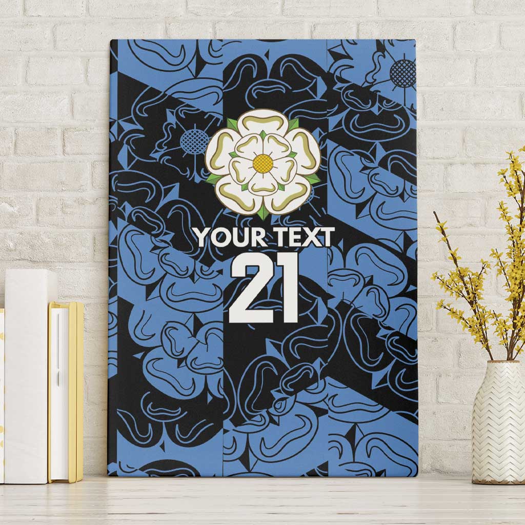 Custom Yorkshire Vikings Heritage Pride Canvas Wall Art White Rose of Yorkshire - Wonder Print Shop