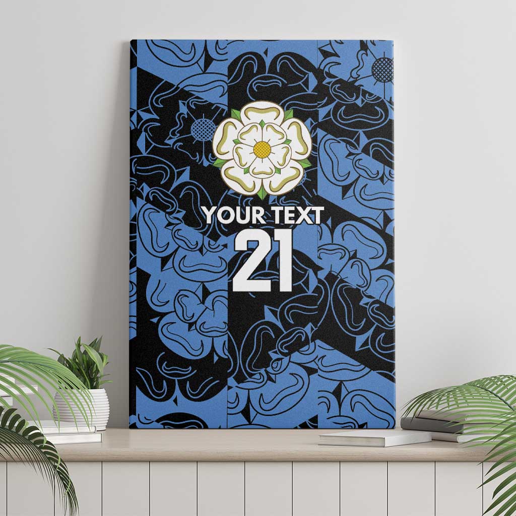 Custom Yorkshire Vikings Heritage Pride Canvas Wall Art White Rose of Yorkshire - Wonder Print Shop