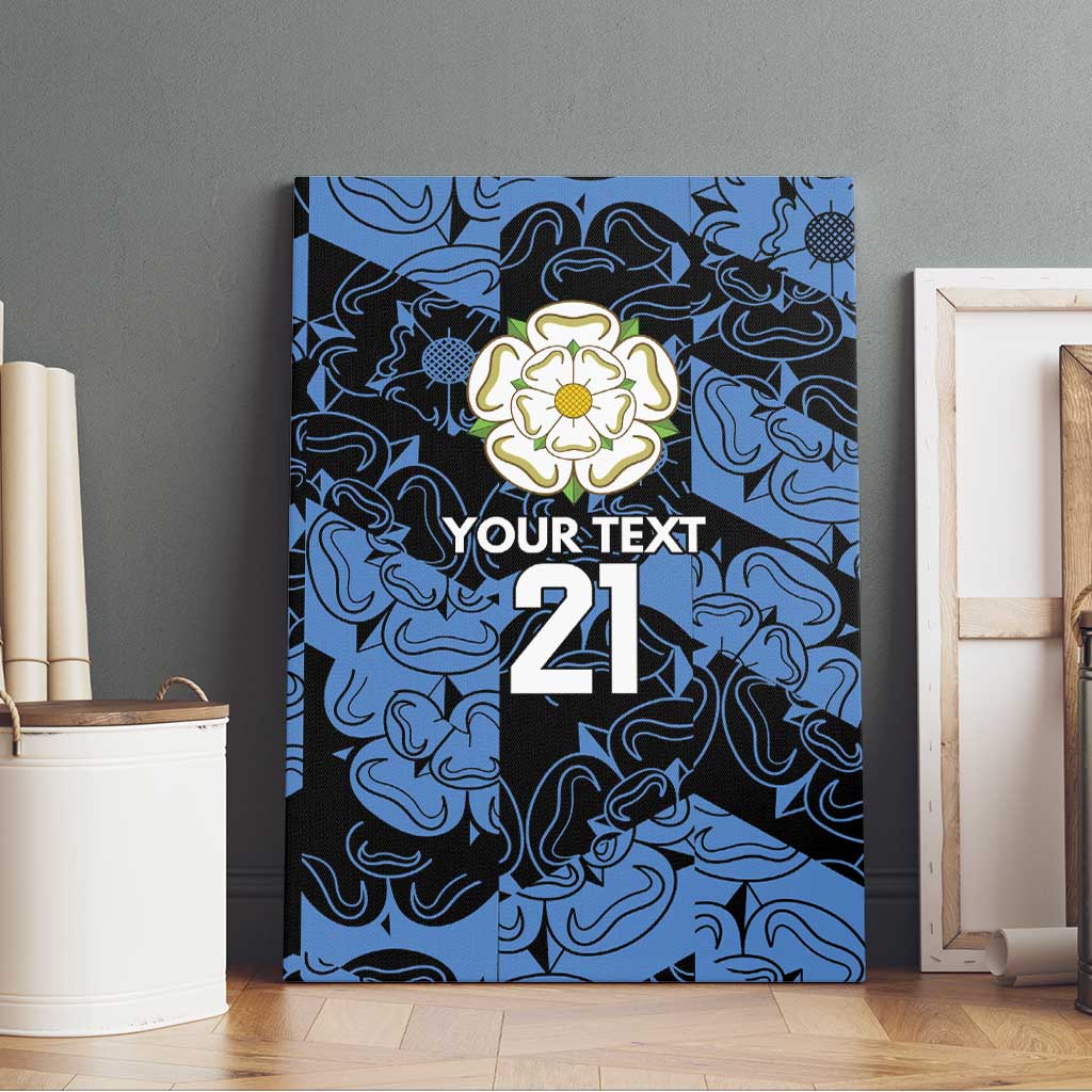 Custom Yorkshire Vikings Heritage Pride Canvas Wall Art White Rose of Yorkshire - Wonder Print Shop