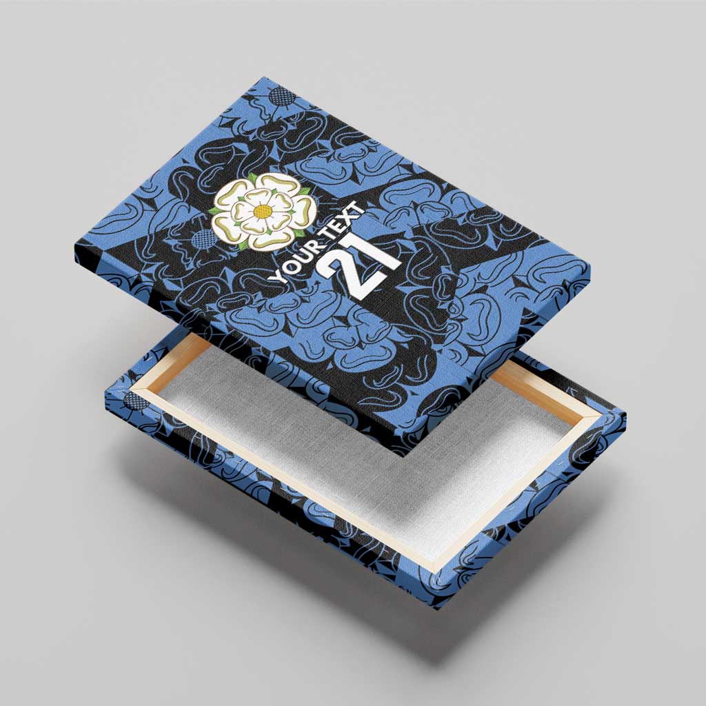 Custom Yorkshire Vikings Heritage Pride Canvas Wall Art White Rose of Yorkshire - Wonder Print Shop