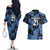 Custom Yorkshire Vikings Heritage Pride Couples Matching Off The Shoulder Long Sleeve Dress and Hawaiian Shirt White Rose of Yorkshire - Wonder Print Shop