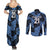 Custom Yorkshire Vikings Heritage Pride Couples Matching Summer Maxi Dress and Long Sleeve Button Shirt White Rose of Yorkshire - Wonder Print Shop