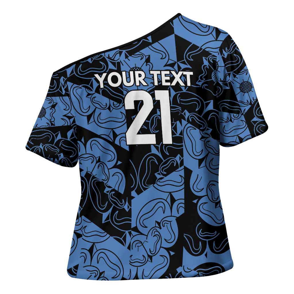 Custom Yorkshire Vikings Heritage Pride Cross Shoulder Shirt White Rose of Yorkshire - Wonder Print Shop