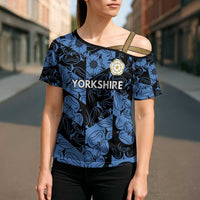 Custom Yorkshire Vikings Heritage Pride Cross Shoulder Shirt White Rose of Yorkshire - Wonder Print Shop