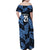 Custom Yorkshire Vikings Heritage Pride Family Matching Off Shoulder Maxi Dress and Hawaiian Shirt White Rose of Yorkshire - Wonder Print Shop