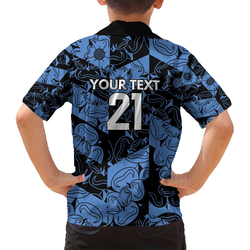 Custom Yorkshire Vikings Heritage Pride Family Matching Puletasi and Hawaiian Shirt White Rose of Yorkshire - Wonder Print Shop