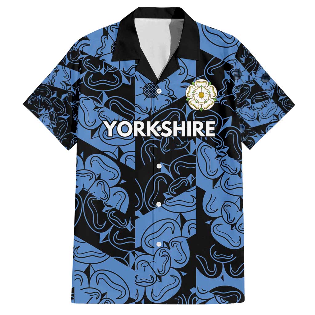 Custom Yorkshire Vikings Heritage Pride Family Matching Puletasi and Hawaiian Shirt White Rose of Yorkshire - Wonder Print Shop