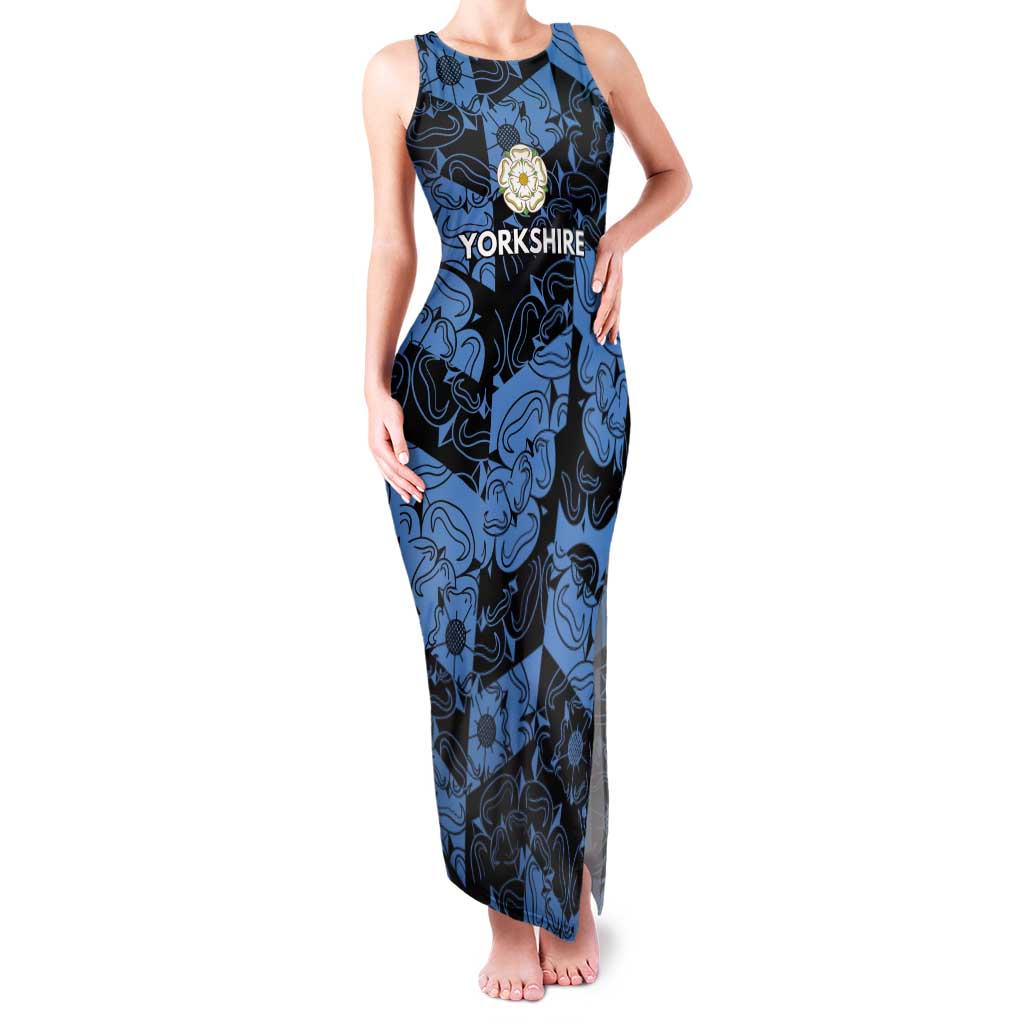 Custom Yorkshire Vikings Heritage Pride Family Matching Tank Maxi Dress and Hawaiian Shirt White Rose of Yorkshire - Wonder Print Shop