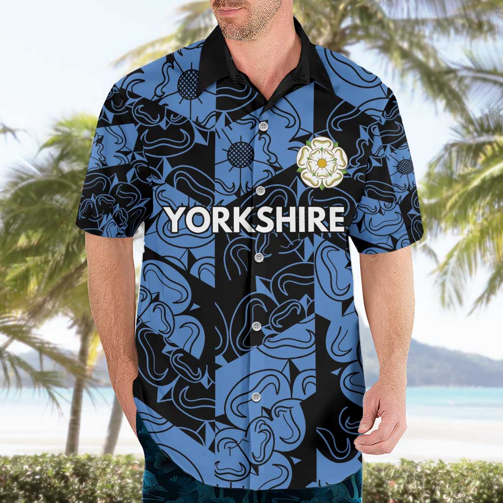 Custom Yorkshire Vikings Heritage Pride Hawaiian Shirt White Rose of Yorkshire - Wonder Print Shop