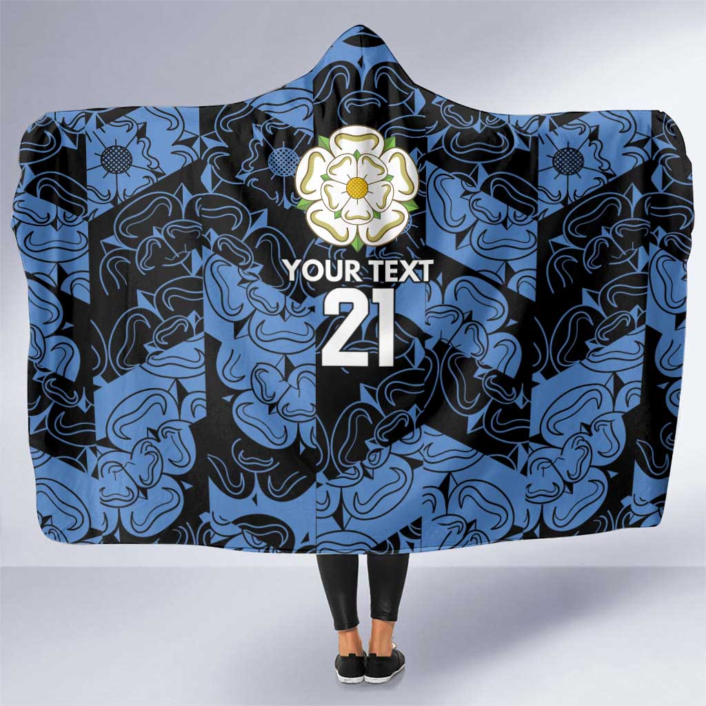Custom Yorkshire Vikings Heritage Pride Hooded Blanket White Rose of Yorkshire - Wonder Print Shop
