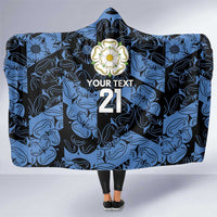 Custom Yorkshire Vikings Heritage Pride Hooded Blanket White Rose of Yorkshire - Wonder Print Shop