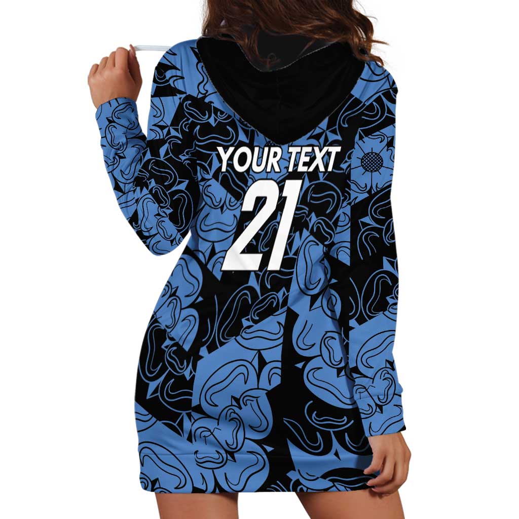 Custom Yorkshire Vikings Heritage Pride Hoodie Dress White Rose of Yorkshire - Wonder Print Shop
