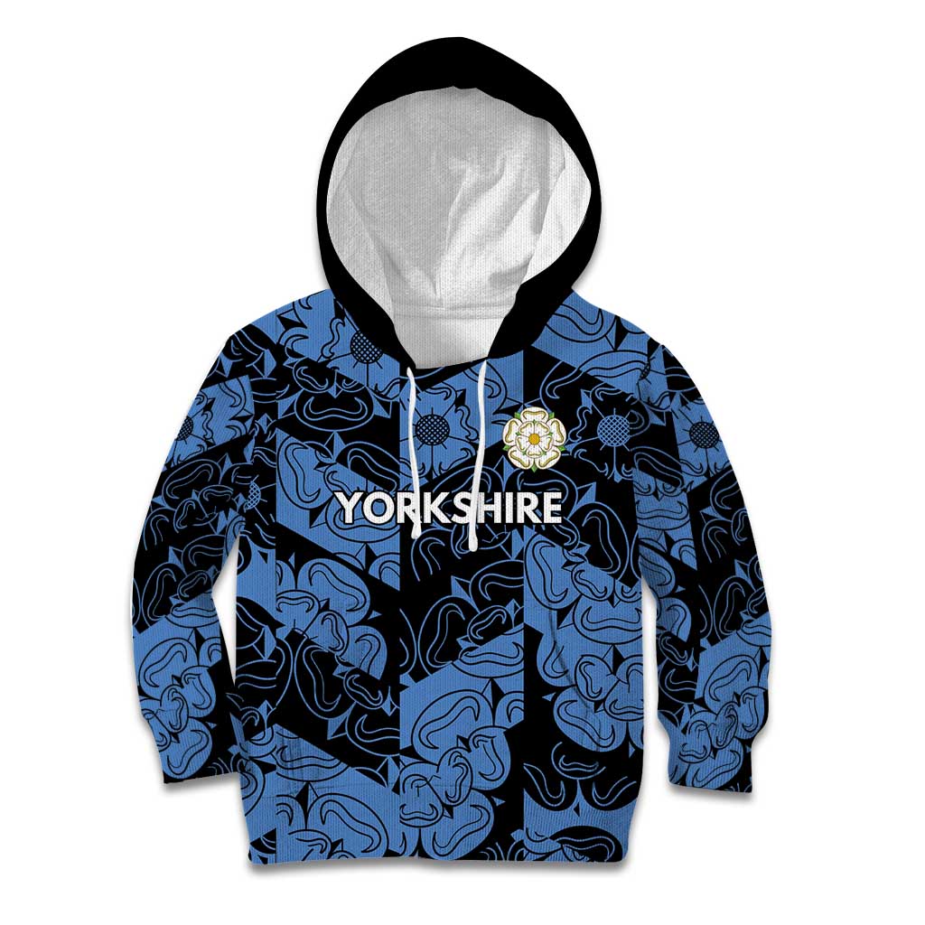 Custom Yorkshire Vikings Heritage Pride Kid Hoodie White Rose of Yorkshire - Wonder Print Shop