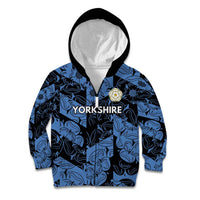 Custom Yorkshire Vikings Heritage Pride Kid Hoodie White Rose of Yorkshire - Wonder Print Shop