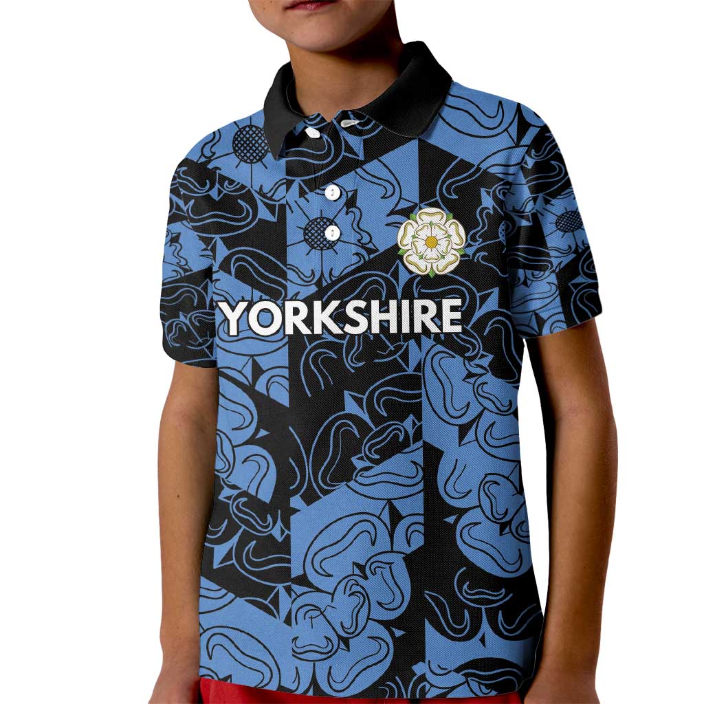 Custom Yorkshire Vikings Heritage Pride Kid Polo Shirt White Rose of Yorkshire - Wonder Print Shop