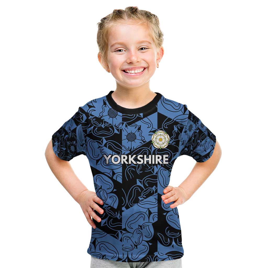 Custom Yorkshire Vikings Heritage Pride Kid T Shirt White Rose of Yorkshire - Wonder Print Shop