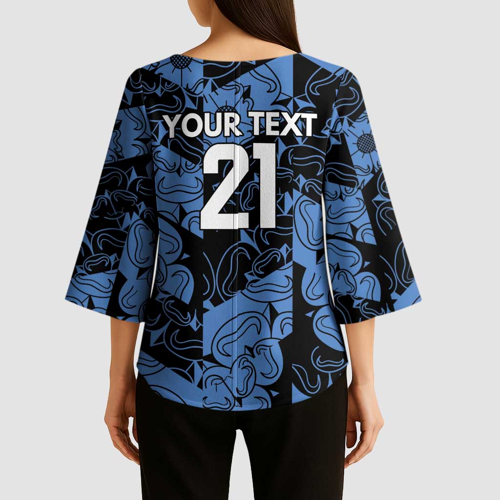 Custom Yorkshire Vikings Heritage Pride Kimono Sleeve Blouse White Rose of Yorkshire - Wonder Print Shop