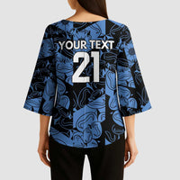 Custom Yorkshire Vikings Heritage Pride Kimono Sleeve Blouse White Rose of Yorkshire - Wonder Print Shop