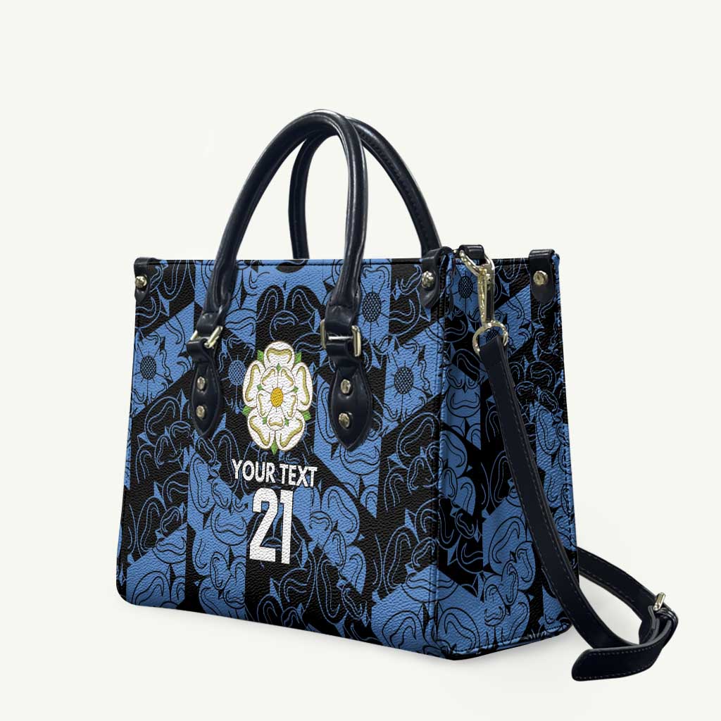 Custom Yorkshire Vikings Heritage Pride Leather Bag White Rose of Yorkshire - Wonder Print Shop