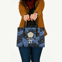 Custom Yorkshire Vikings Heritage Pride Leather Bag White Rose of Yorkshire - Wonder Print Shop