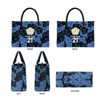 Custom Yorkshire Vikings Heritage Pride Leather Bag White Rose of Yorkshire - Wonder Print Shop