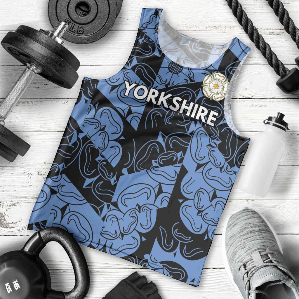 Custom Yorkshire Vikings Heritage Pride Men Tank Top White Rose of Yorkshire - Wonder Print Shop