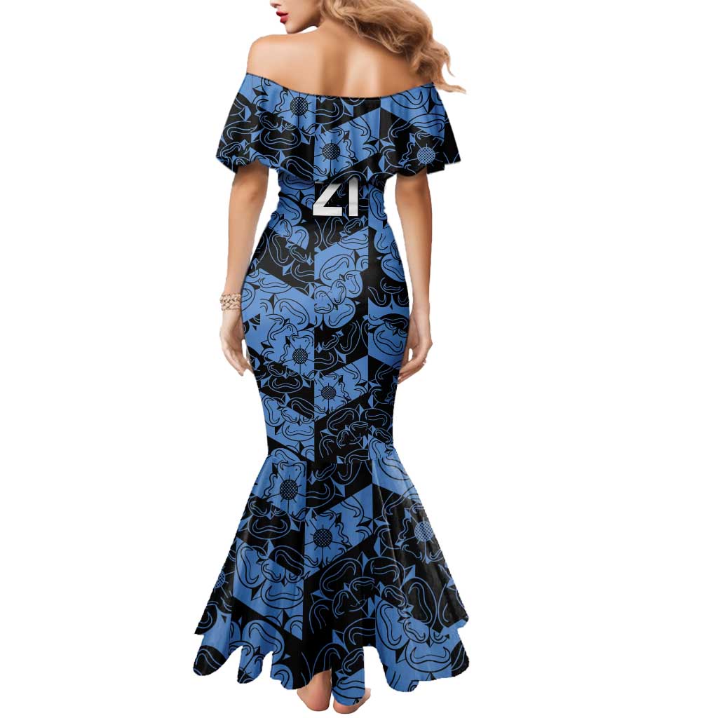 Custom Yorkshire Vikings Heritage Pride Mermaid Dress White Rose of Yorkshire - Wonder Print Shop
