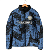 Custom Yorkshire Vikings Heritage Pride Padded Jacket White Rose of Yorkshire - Wonder Print Shop