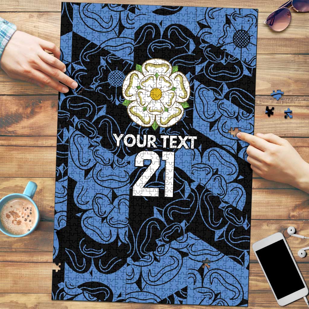 Custom Yorkshire Vikings Heritage Pride Puzzle White Rose of Yorkshire - Wonder Print Shop