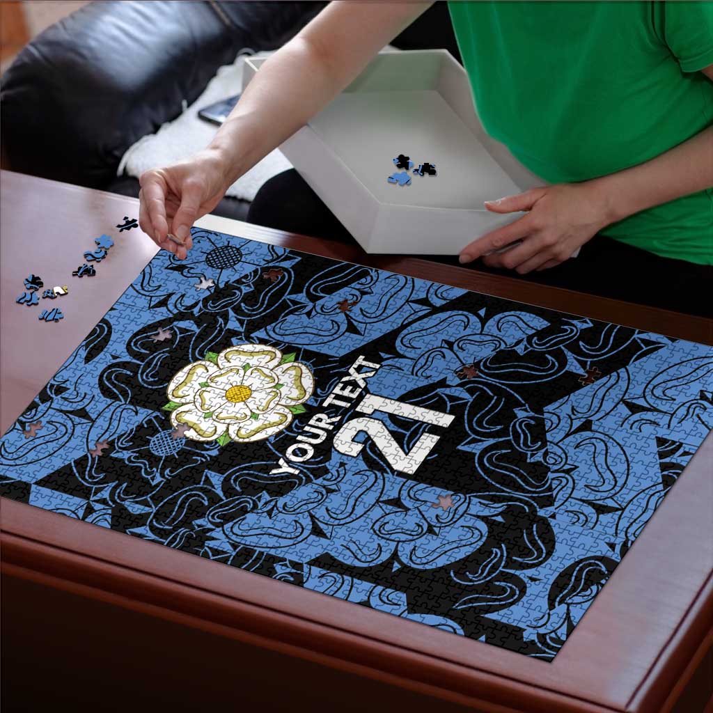 Custom Yorkshire Vikings Heritage Pride Puzzle White Rose of Yorkshire - Wonder Print Shop
