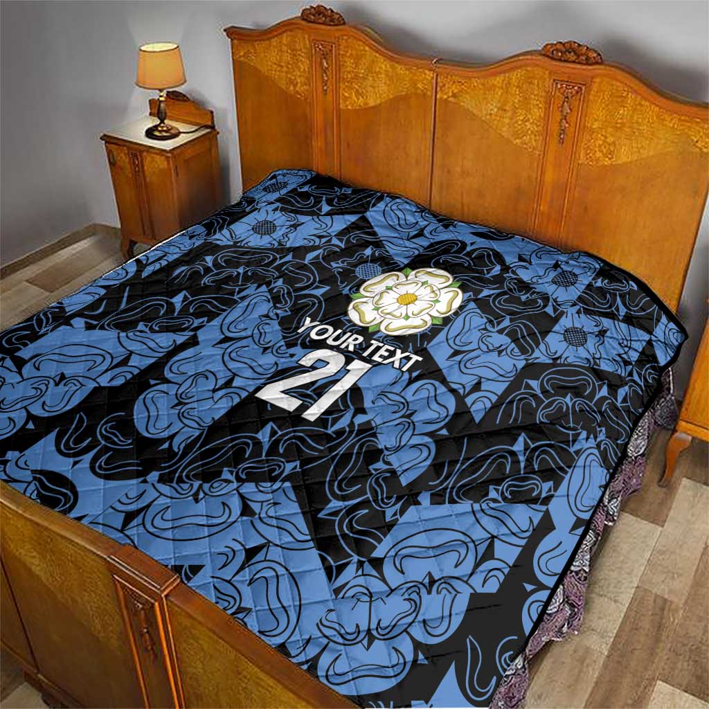 Custom Yorkshire Vikings Heritage Pride Quilt White Rose of Yorkshire - Wonder Print Shop