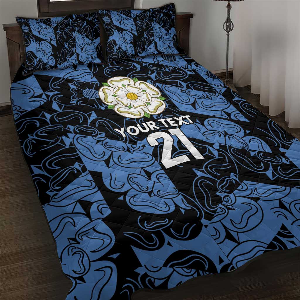 Custom Yorkshire Vikings Heritage Pride Quilt Bed Set White Rose of Yorkshire - Wonder Print Shop