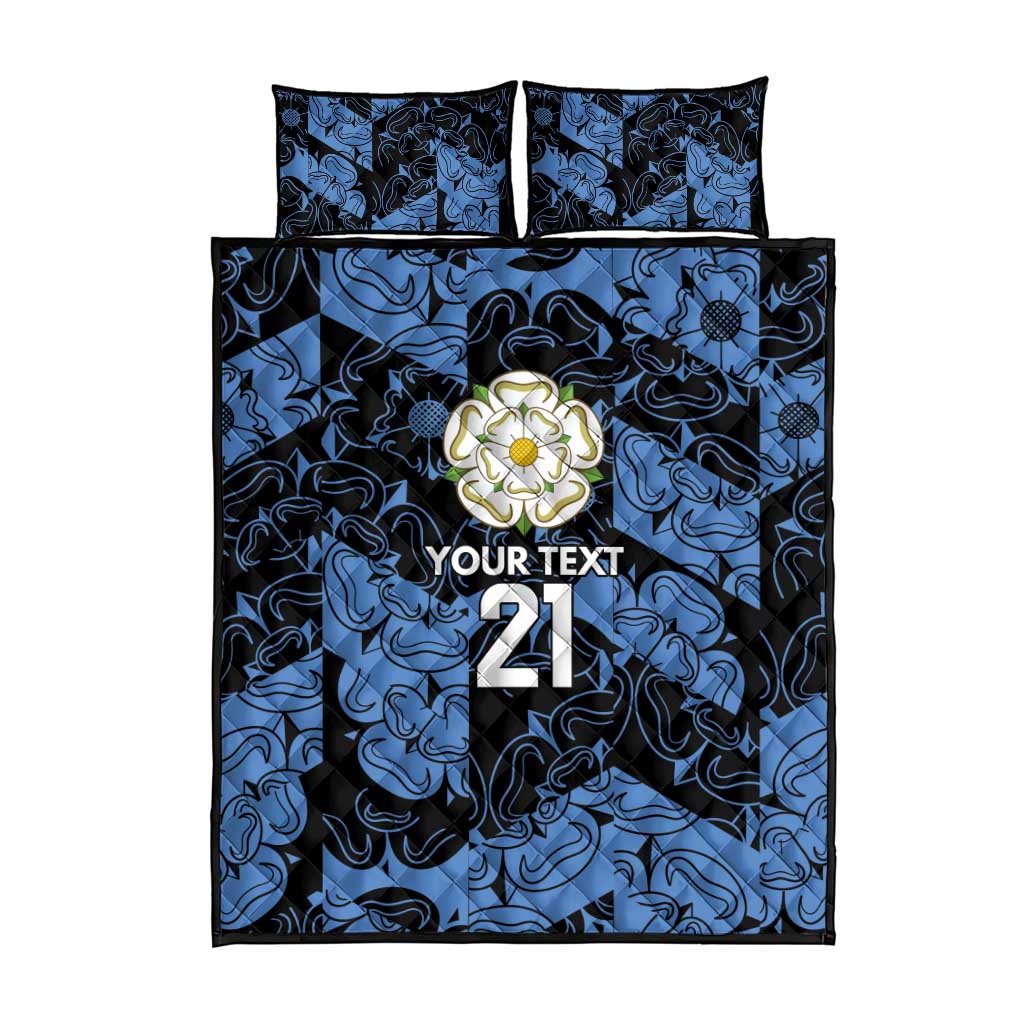 Custom Yorkshire Vikings Heritage Pride Quilt Bed Set White Rose of Yorkshire - Wonder Print Shop