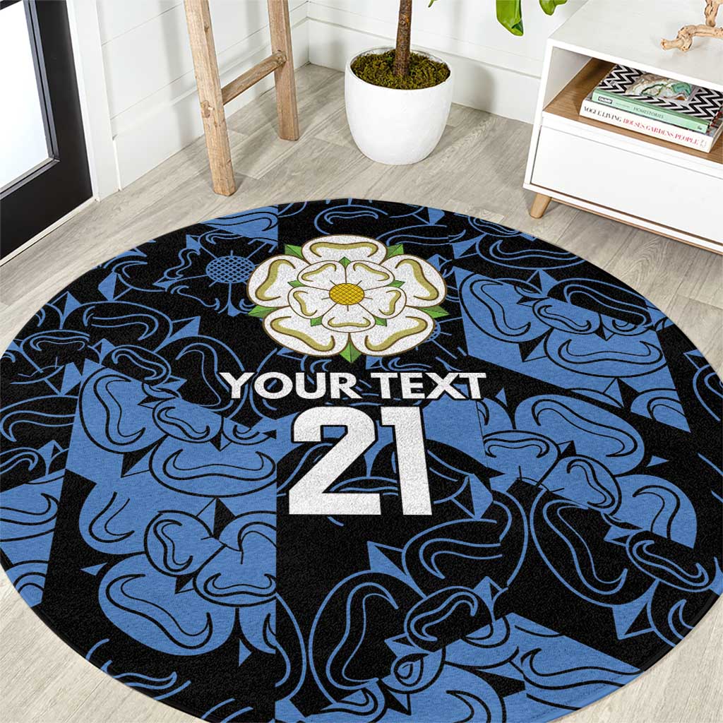 Custom Yorkshire Vikings Heritage Pride Round Carpet White Rose of Yorkshire - Wonder Print Shop