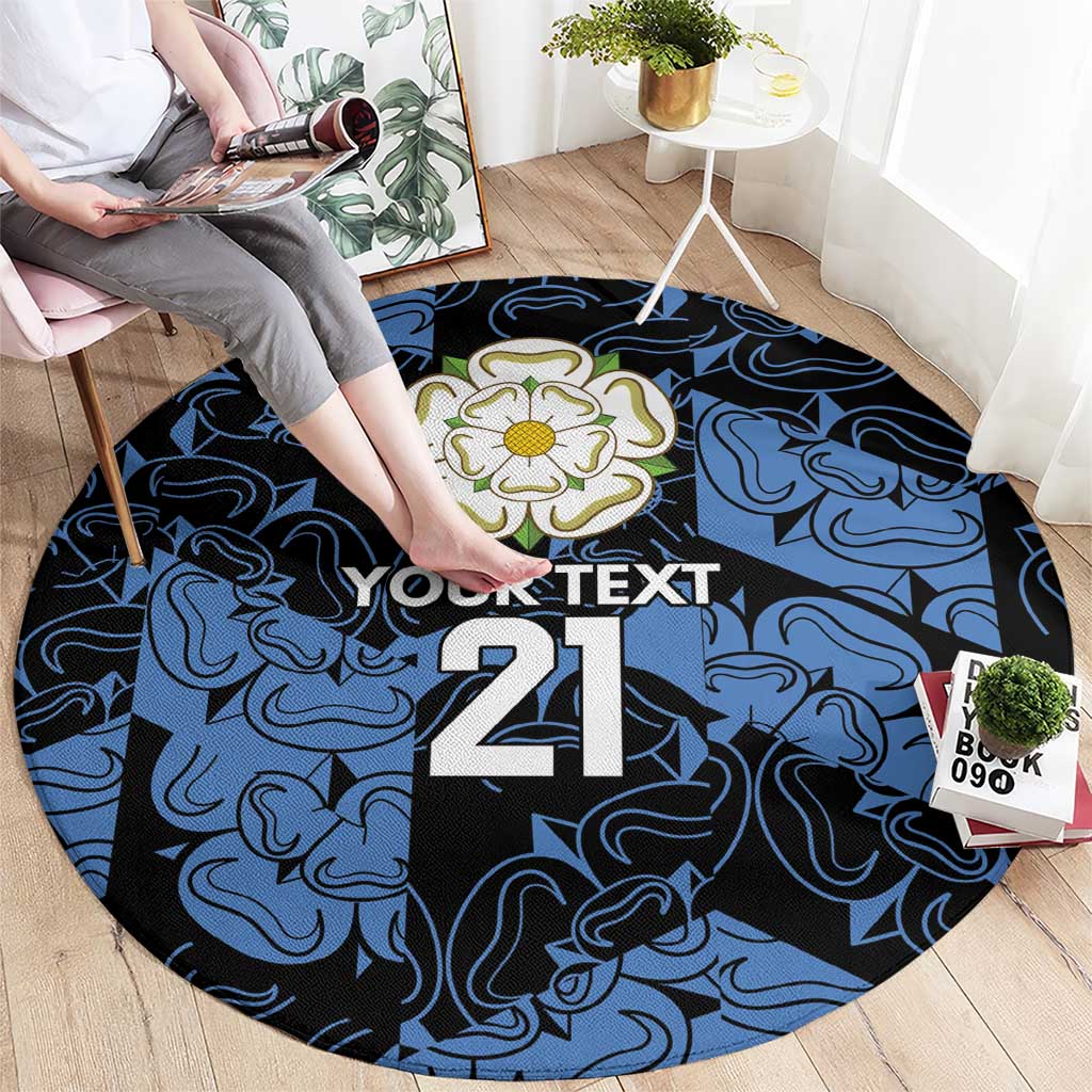Custom Yorkshire Vikings Heritage Pride Round Carpet White Rose of Yorkshire - Wonder Print Shop
